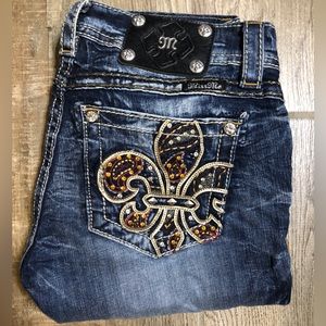 Fleur De Lis Miss Me Jeans